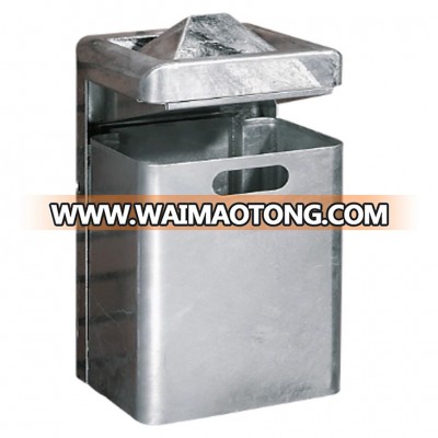 Outdoor Wall ash / waste combination, 35 liters, galvanized metal garbage bin